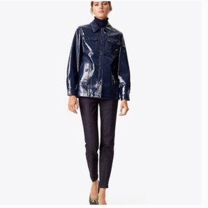 Tory Burch Navy 'Meg' Rain Jacket EUC